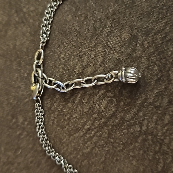 VTG BRIGHTON Silver Plated Floral Castlecore Pendant Necklace - Picture 5 of 9